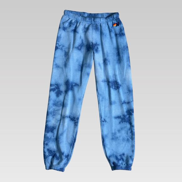 Aviator Nation Hand Dyed Tie Dye Sweatpants size Large Blue Like New - Picture 2 of 7